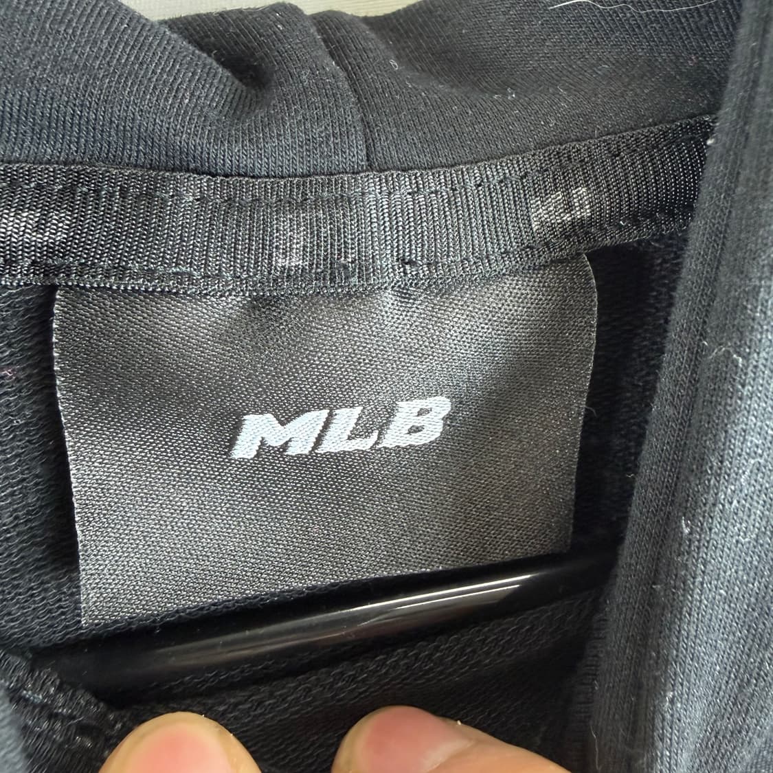 L) MLB 뉴욕양키즈 백로고 후드 티 블랙 상품이미지3