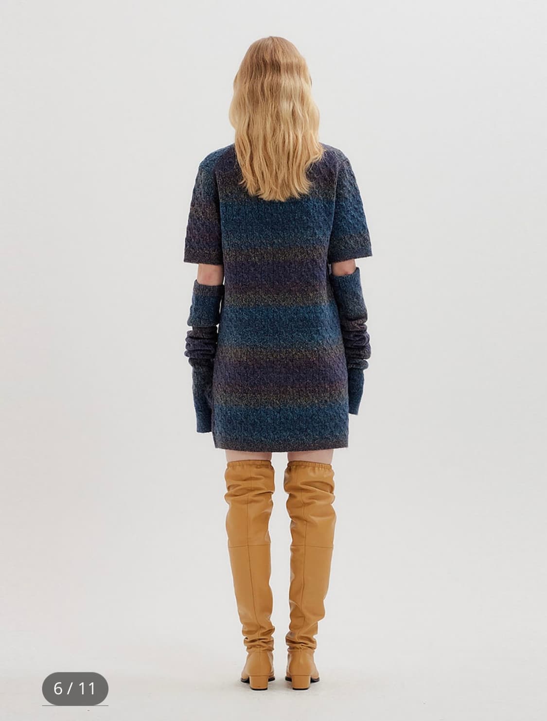 EENK 잉크 니트원피스+암워머 세트 상품이미지4