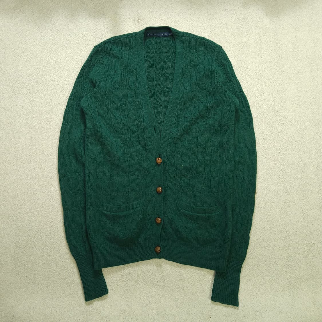 폴로 랄프 로렌 캐시미어 케이블 가디건 S 상품이미지1