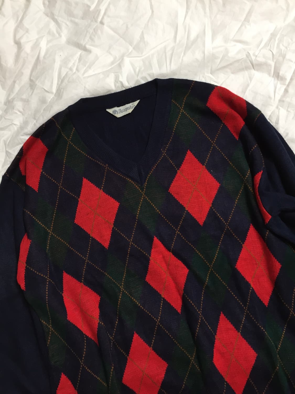 빈티지 아가일 니트 상품이미지2