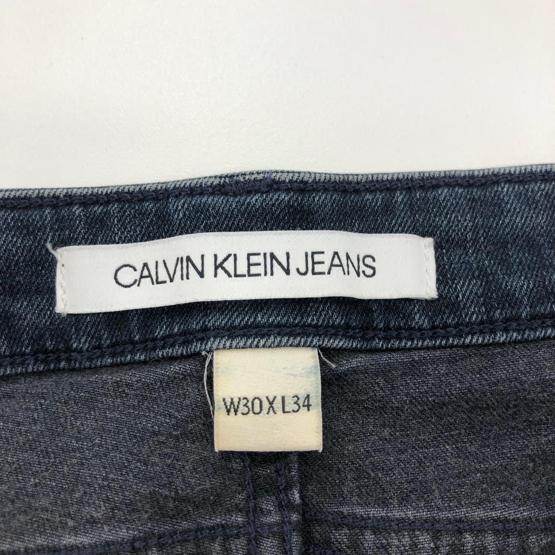ck 캘빈클라인 BODY핏 레더패치 워싱데님진 30 인치 상품이미지6