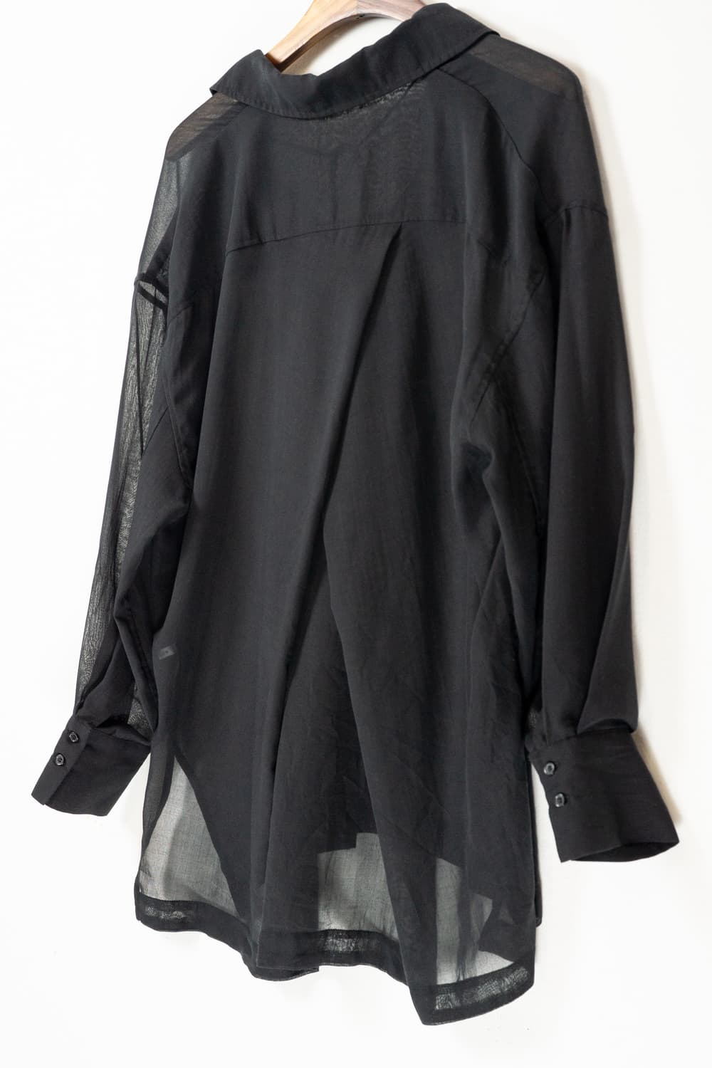 Black see-through shirt 상품이미지1