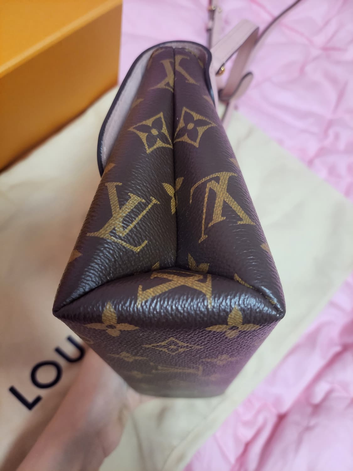 정품)급처상태좋음!루이비통 핑크 록키bb 탑핸들 크로스백 토트백 가방 상품이미지8