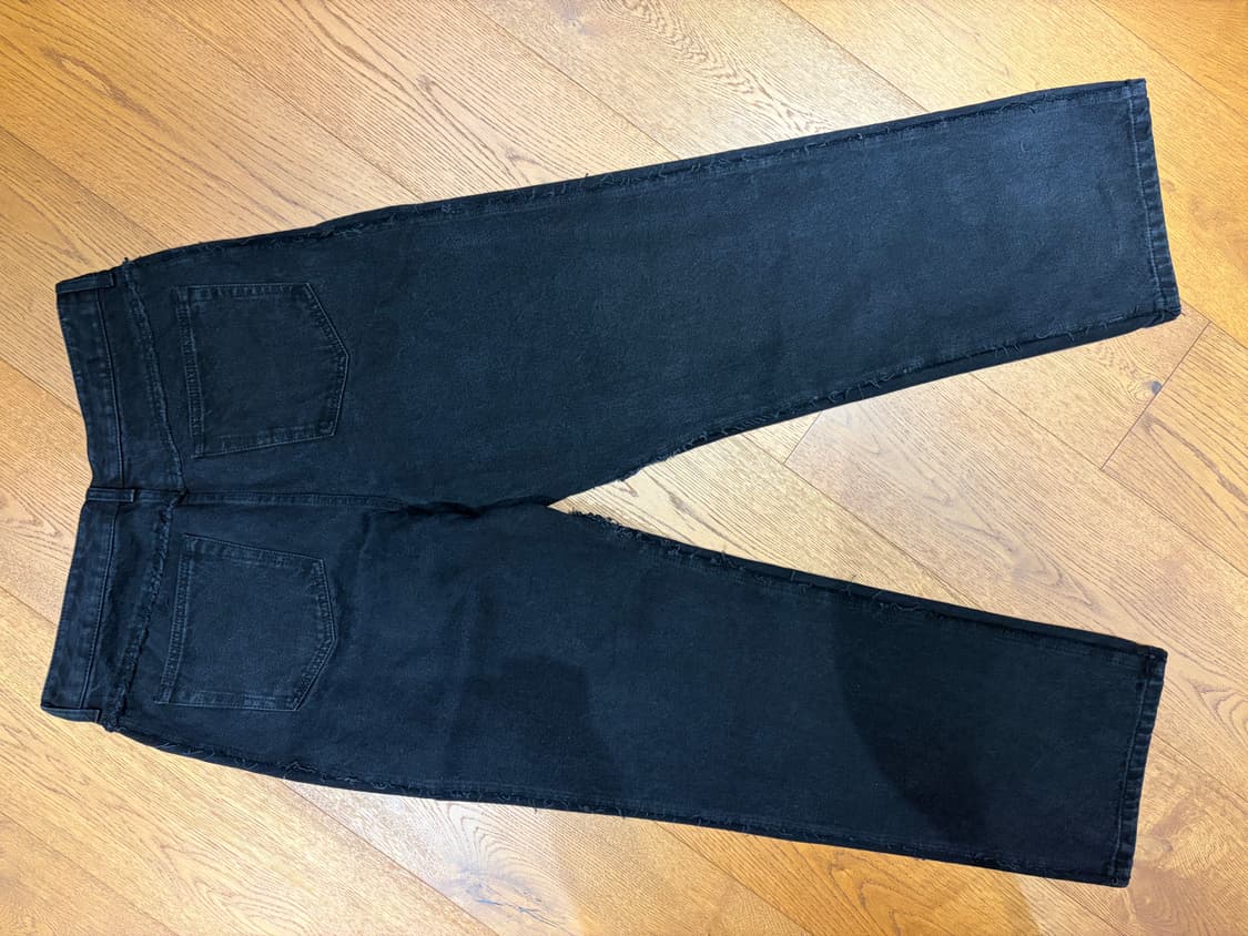 쿠어 컷오프 패널드 데님 블랙 팬츠 L (새상품) 상품이미지2