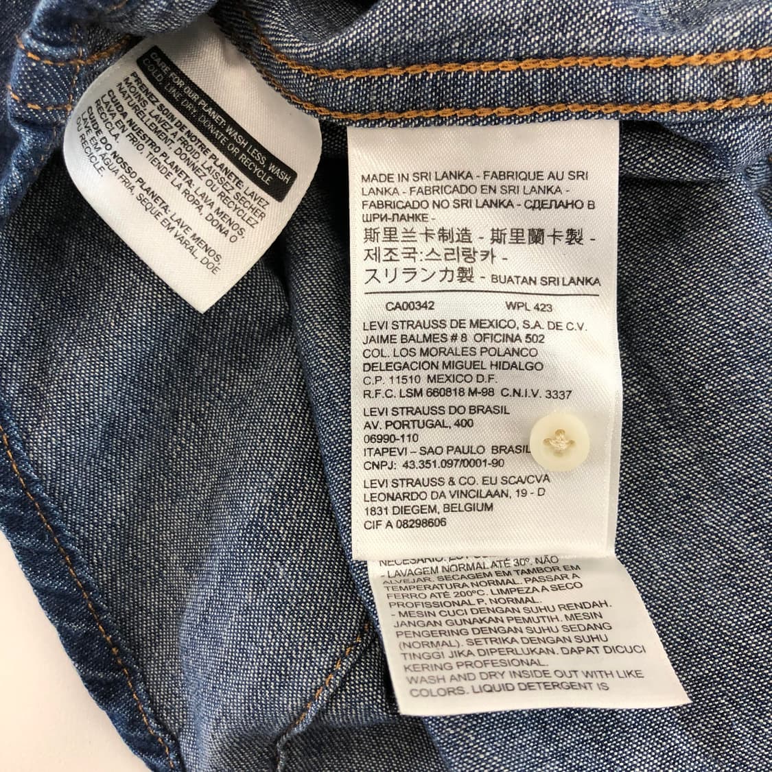리바이스 웨스턴 테일러드핏 데님셔츠 S 상품이미지6