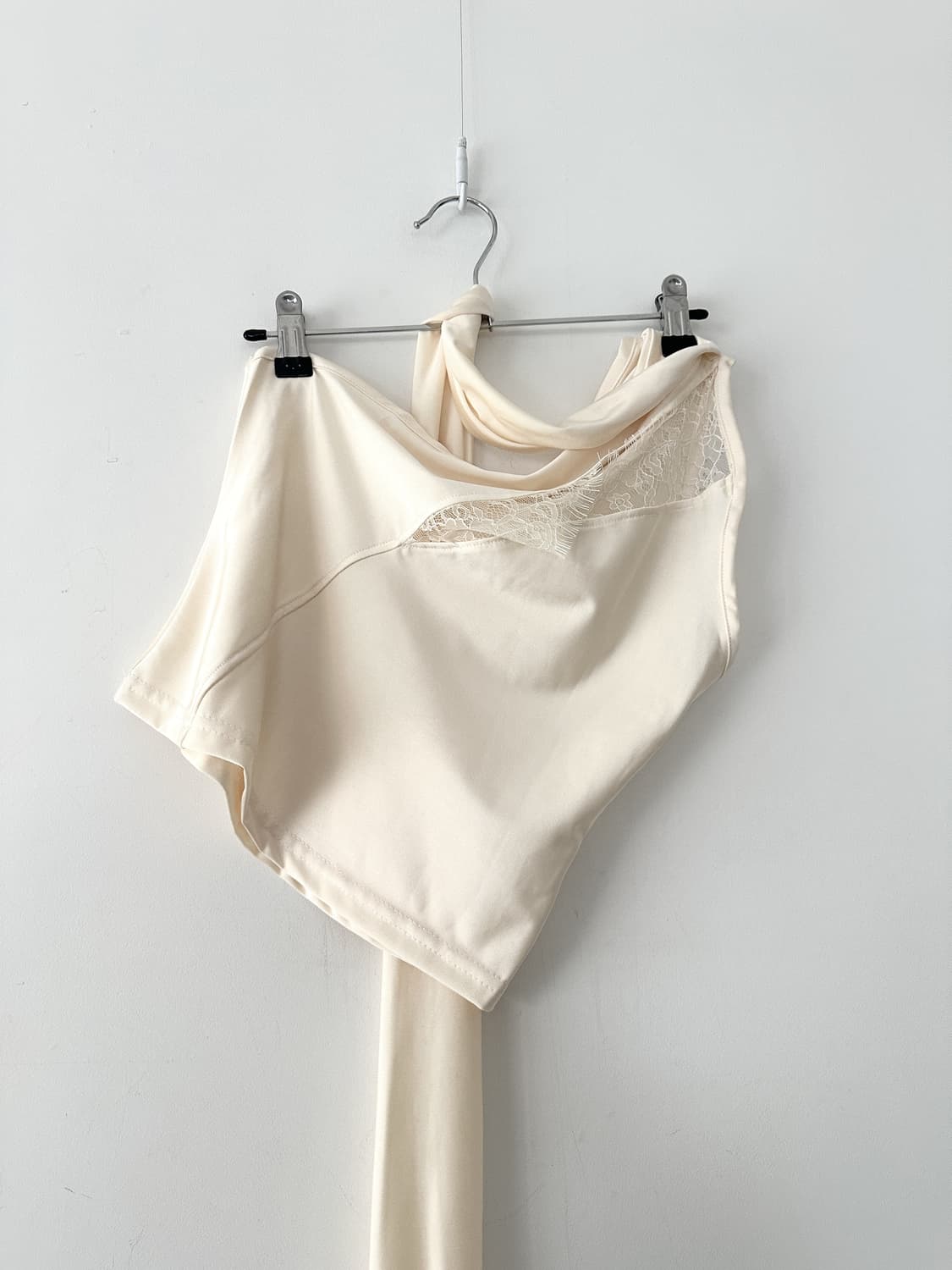 Lace slit halter neck sleeveless / ivory 상품이미지5