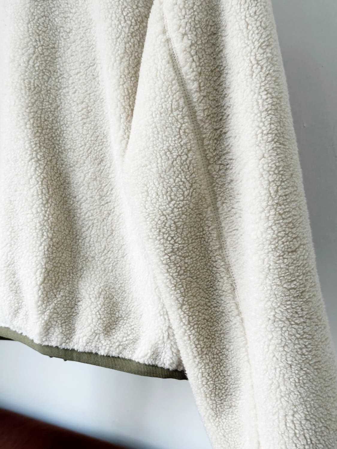 Boa fleece design cropped zip jacket 상품이미지5