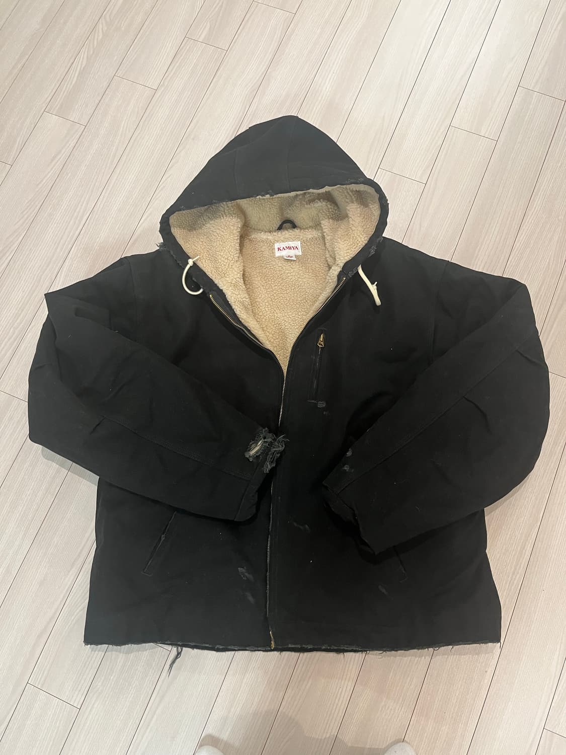 카미야 / 보로 덕 블루종 블랙 / S 상품이미지1