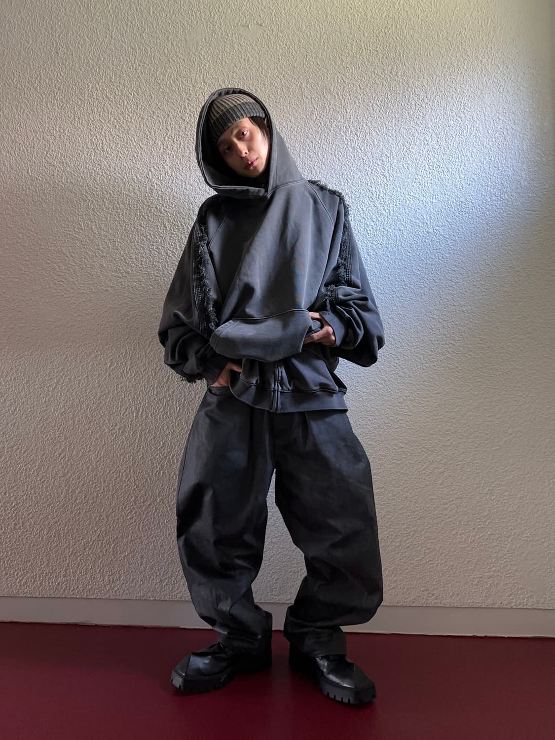 AJOBYAJO 콜로서스 오버 레이스 후드 상품이미지2