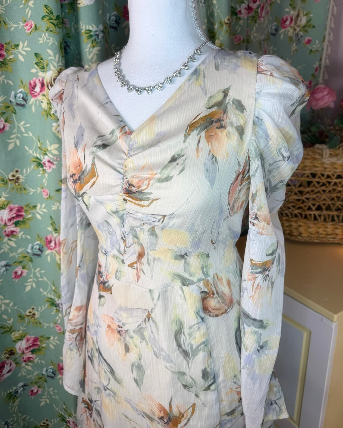 Dress💚모리세스 포레스트 셔링 원피스 상품이미지2