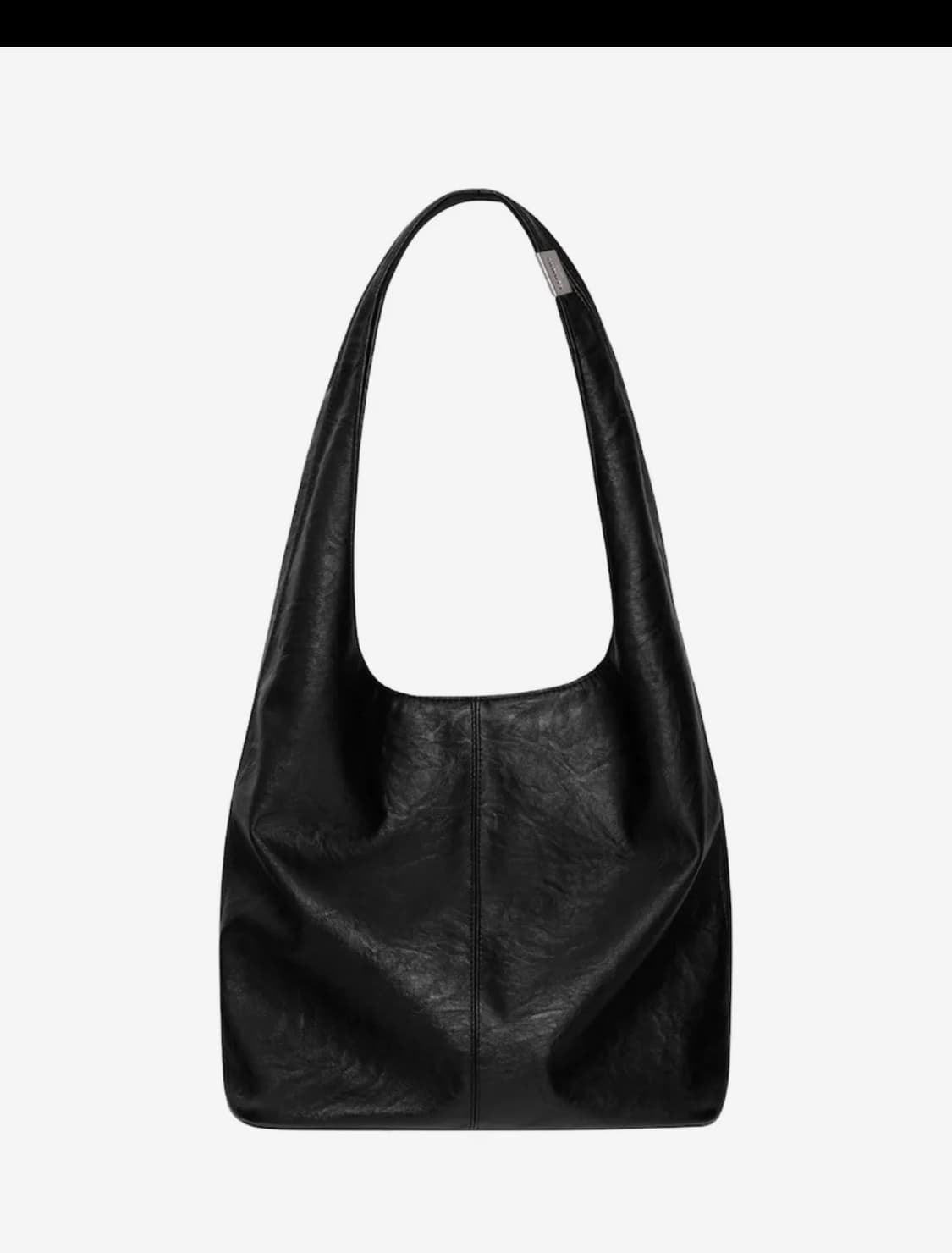 G LEATHER SHOULDER BAG (BLACK) 상품이미지1