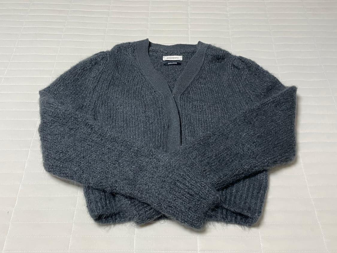 [새상품]아모멘토 그랜마 가디건 다크그레이 상품이미지2