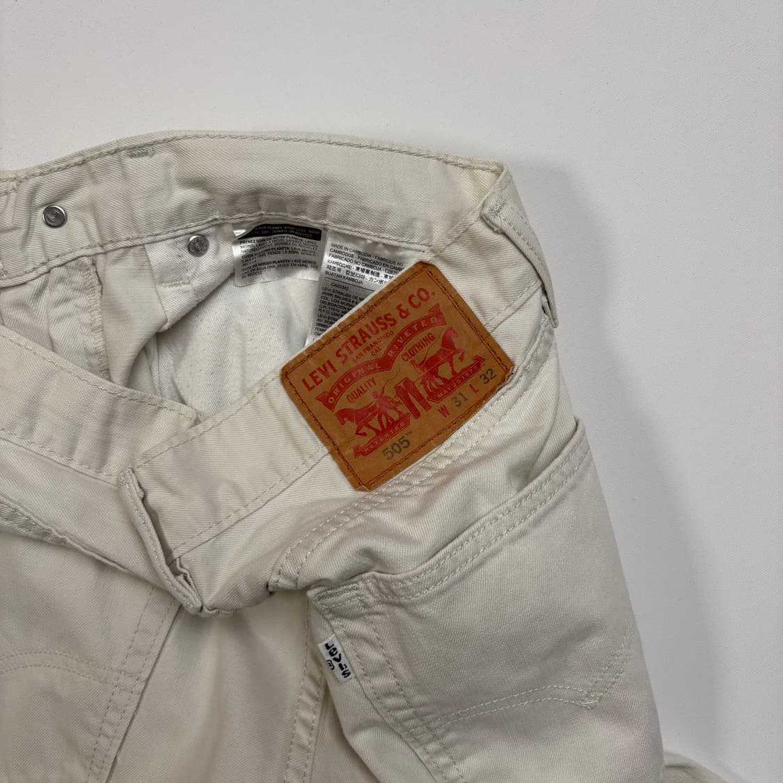 [31x32] 10s Levi’s 505 ivory pants 상품이미지4