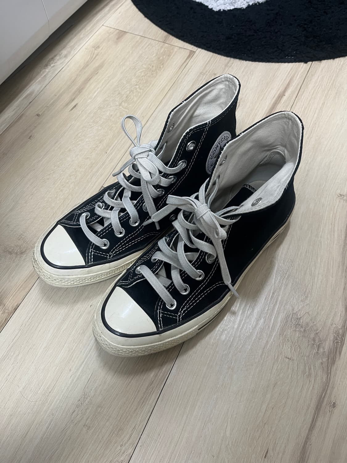 컨버스 척 70 하이 블랙 250 + 고무끈 상품이미지1