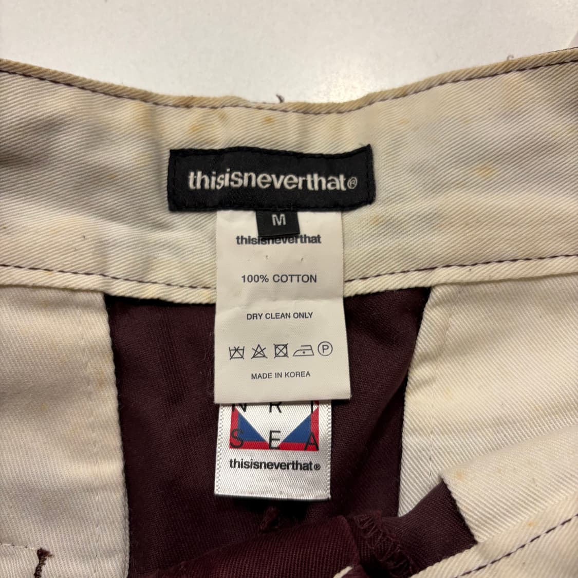 [M] 디스이즈네버댓 코튼 팬츠 마룬색 바지 C73 상품이미지8