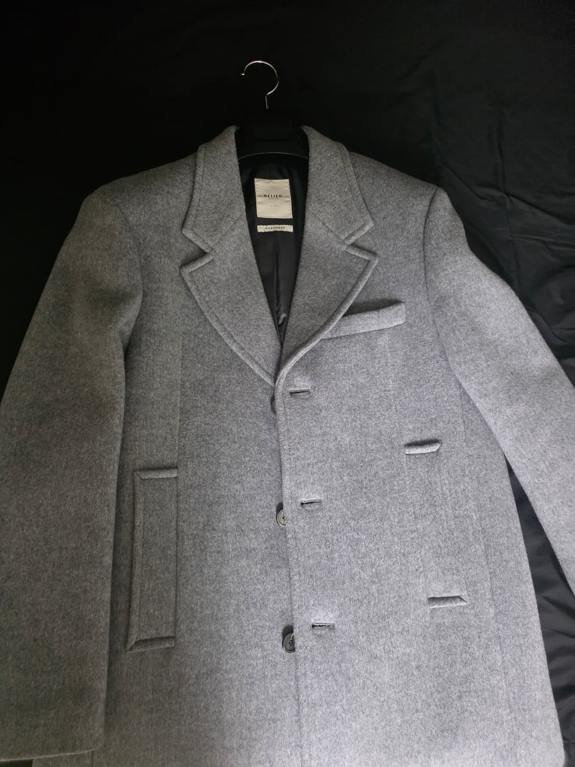 벨리에 버티컬 싱글 코트 멜란지 그레이 M 상품이미지1