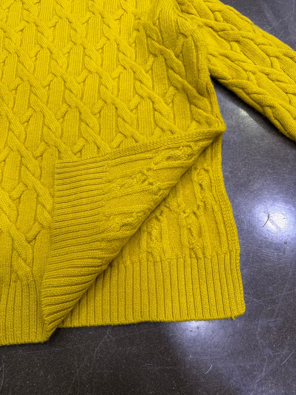 COS 코스 100% 울 터틀넥 스웨터 사이드 절개 케이블 니트 S 상품이미지6