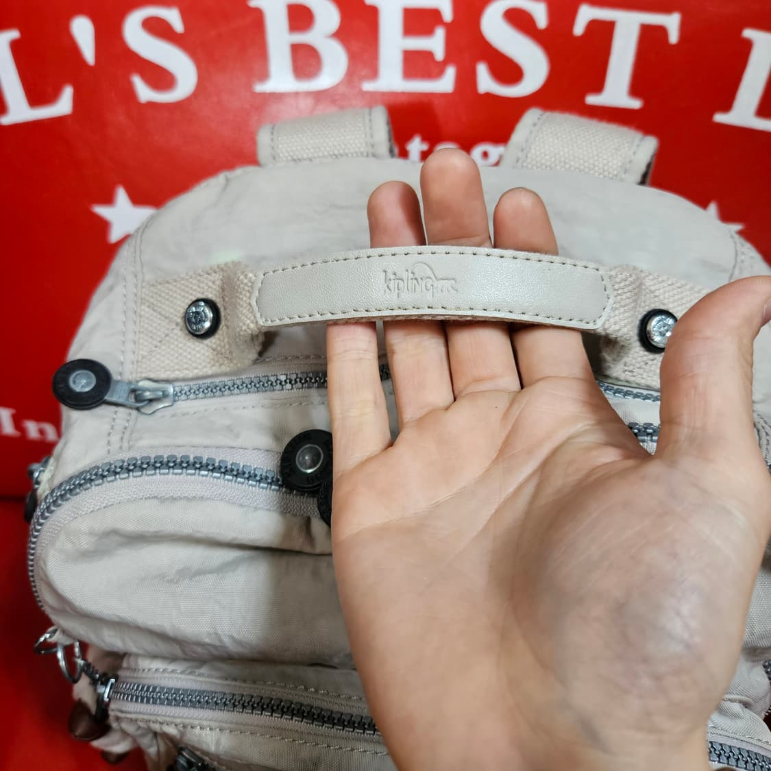 키플링 크림 아이보리 나일론 백팩 Free 상품이미지3