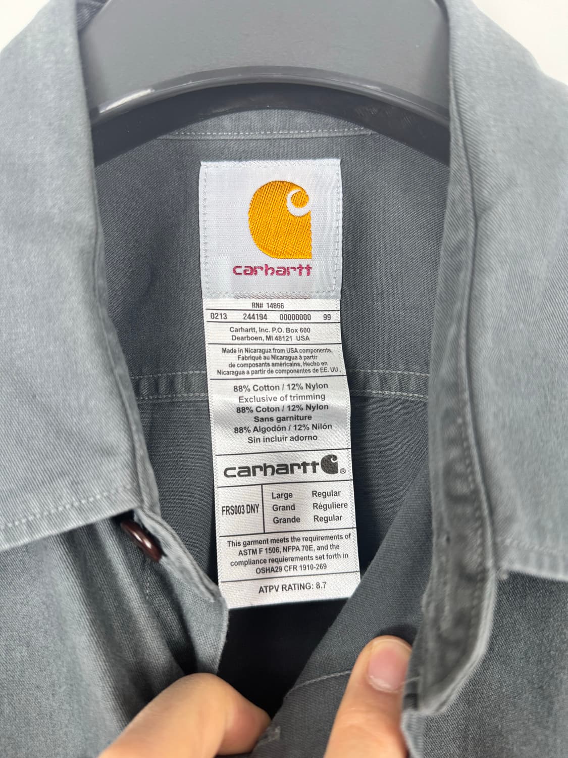 b3) 칼하트 워크 셔츠 상품이미지3