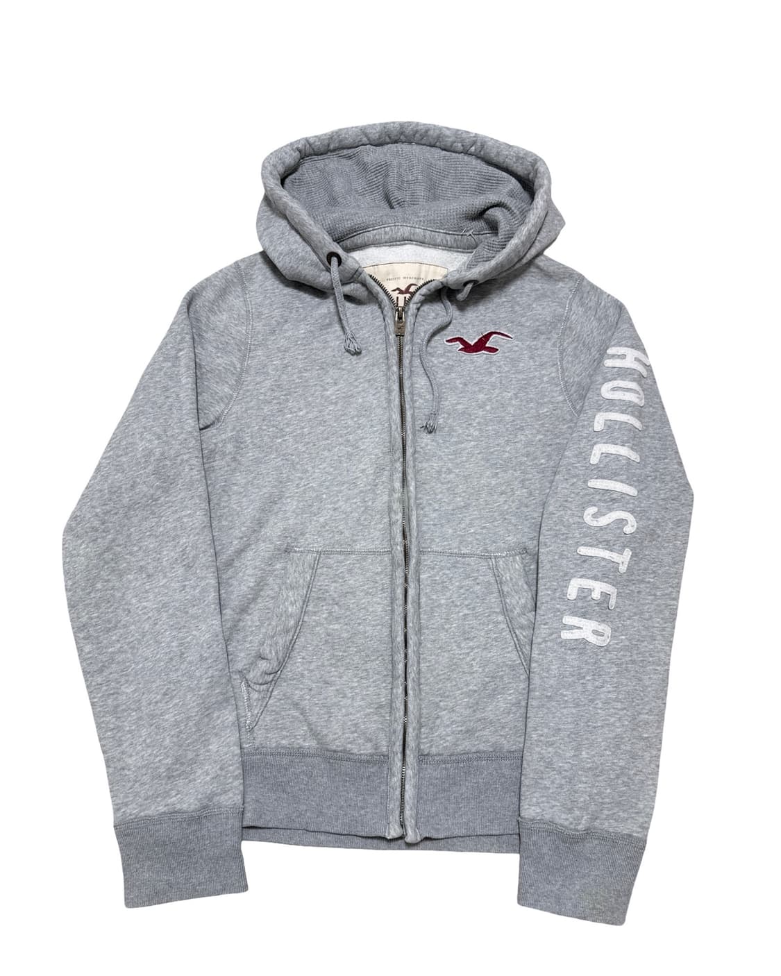 홀리스터 스펠로고 회색 후드집업 상품이미지1