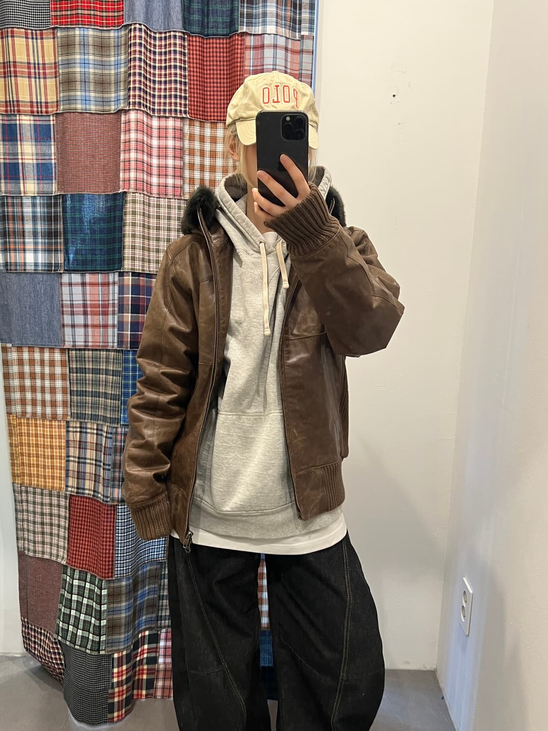 퓨마 브라운 레더자켓 상품이미지4