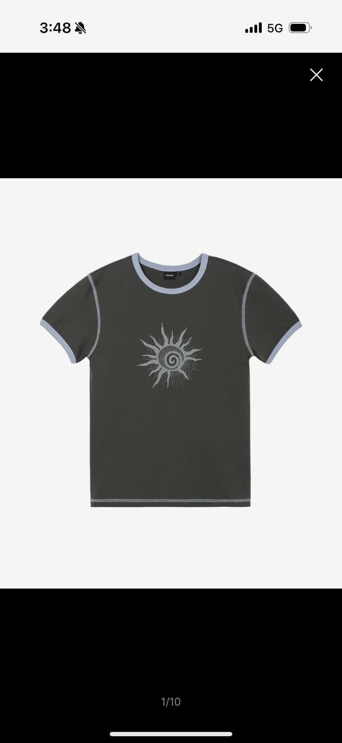 [아캄] Cracked Sun Ringer Top (Dark Gray)  상품이미지1