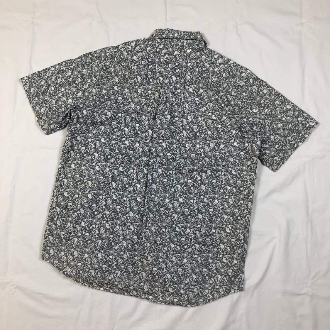 90s 스투시 해골 스컬 패턴 포켓 반팔셔츠 남방 상품이미지7