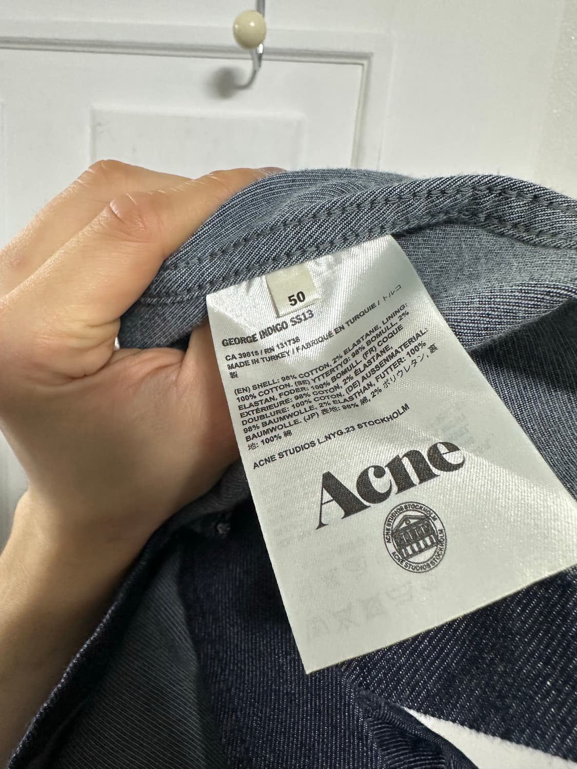 아크네스튜디오 조지 인디고 자켓 상품이미지4