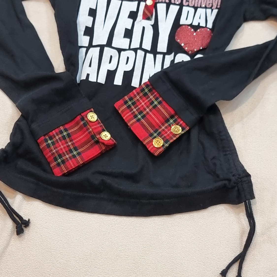 블랙 긴팔 티셔츠 상품이미지3