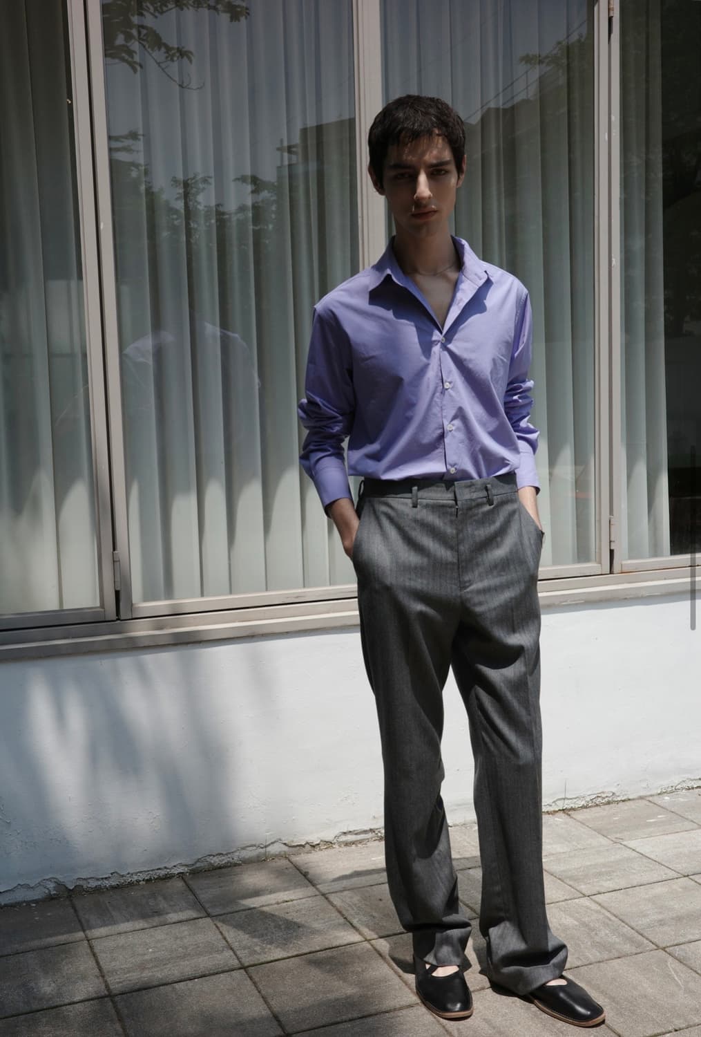 HERRINGBONE WOOL TROUSERS 상품이미지2