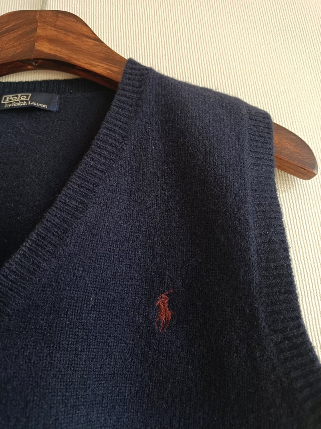 폴로 랄프로렌 여성 V넥 네이비 니트 베스트 스웨터 울 polo 조끼 상품이미지5