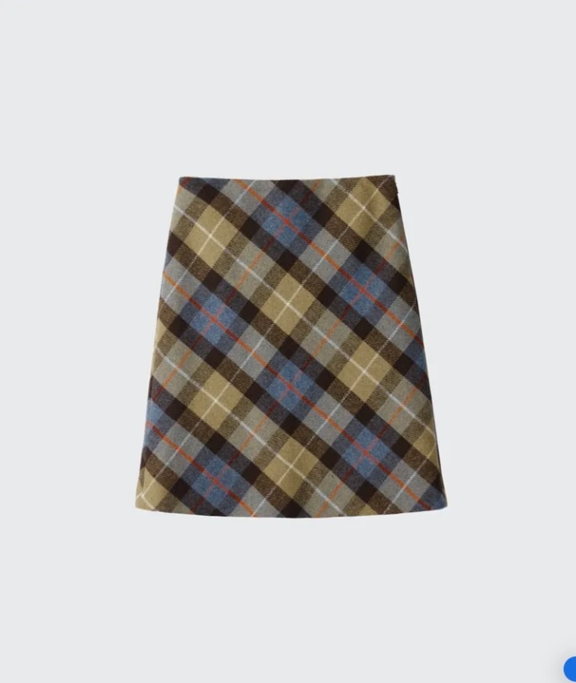 문선 스쿨 체크 스커트 브라운 상품이미지1