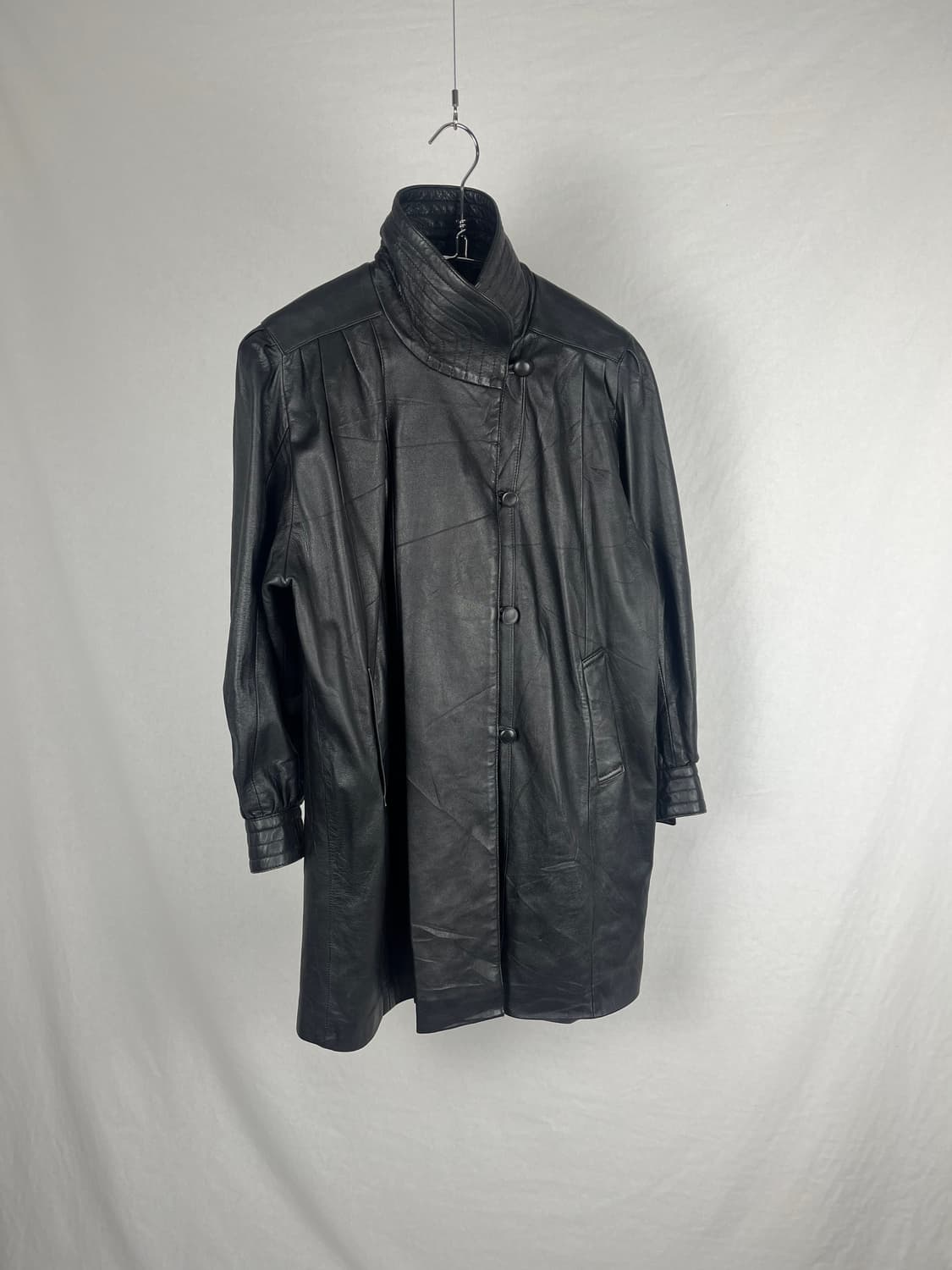 Vintage 리얼레더 하이넥 카코트  상품이미지1