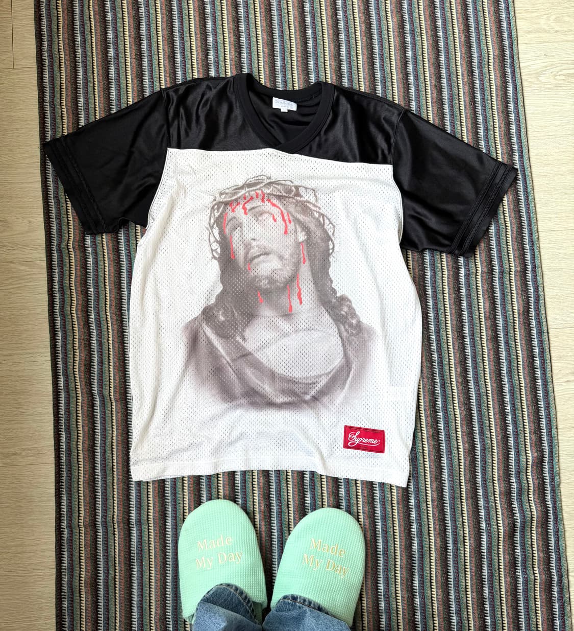 슈프림 지저스 풋볼 반팔 저지 상품이미지2