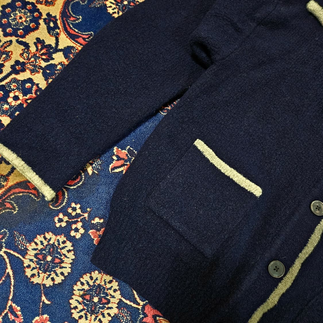 오스트카카(OKA) 메리노울 세일러 니트 가디건 Free 상품이미지3