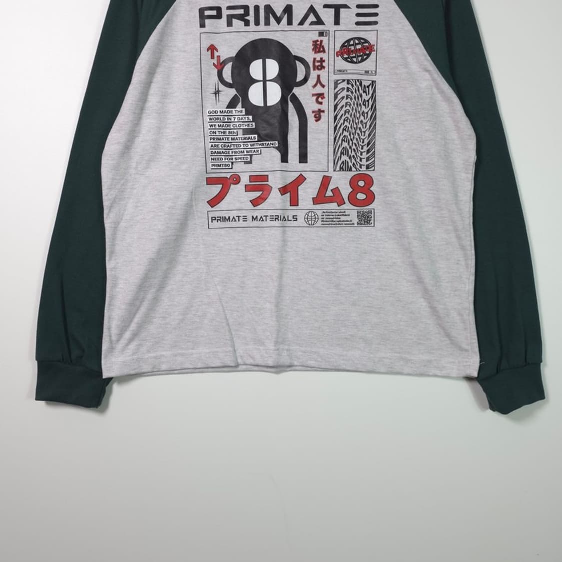 PRIMATE PRIME 8 스트릿 그래픽 라글란 롱슬리브 M 상품이미지4
