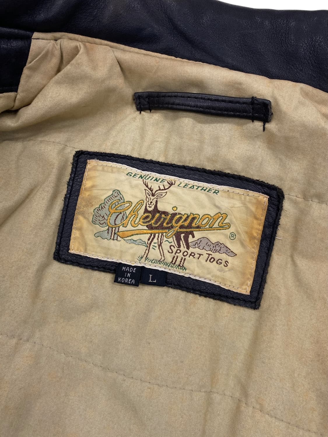 8-90‘s chevignon 소가죽 헌팅 자켓 상품이미지9