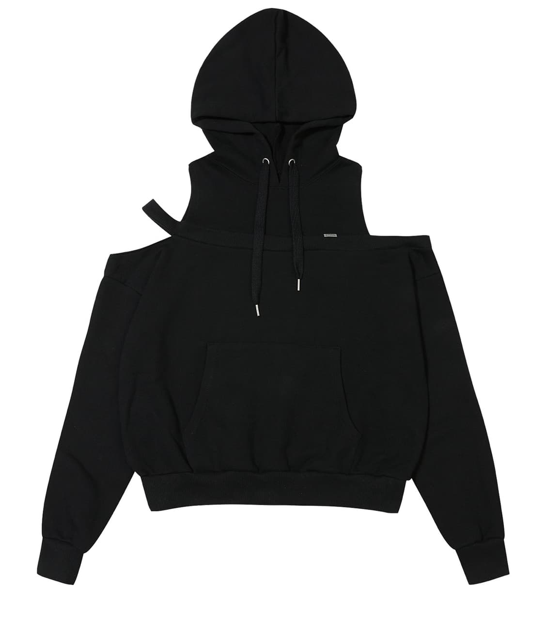 보헤미안서울 컷아웃 오프숄더 후디 블랙 상품이미지1