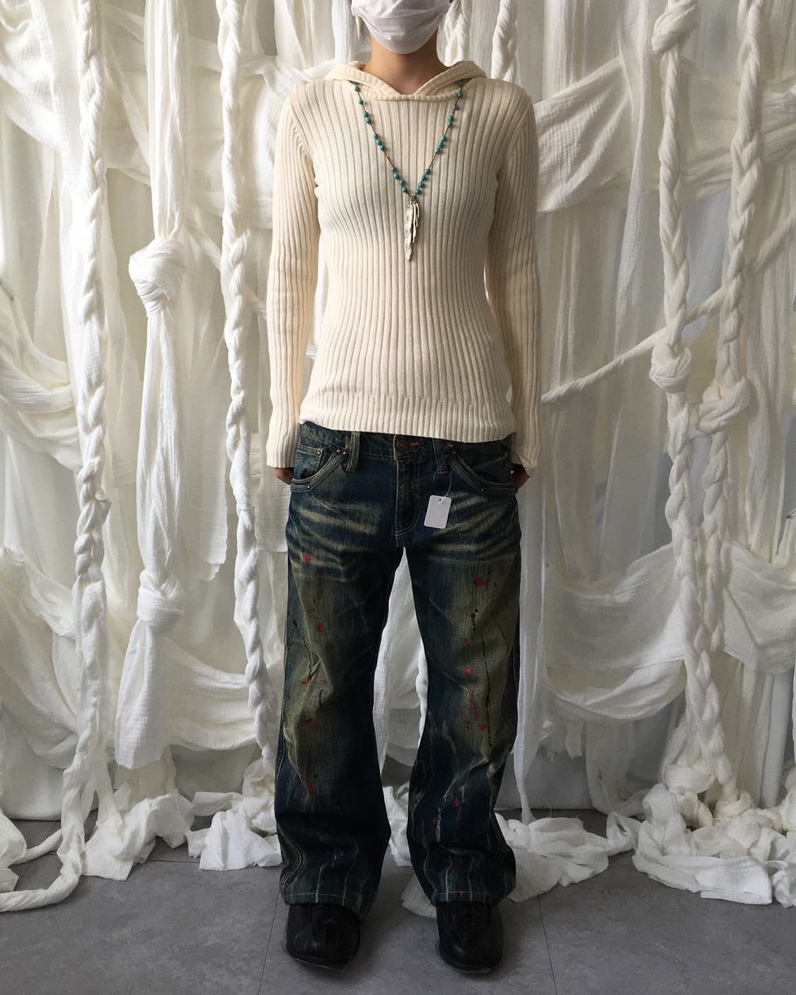 Hood ribbed sleeve 상품이미지4