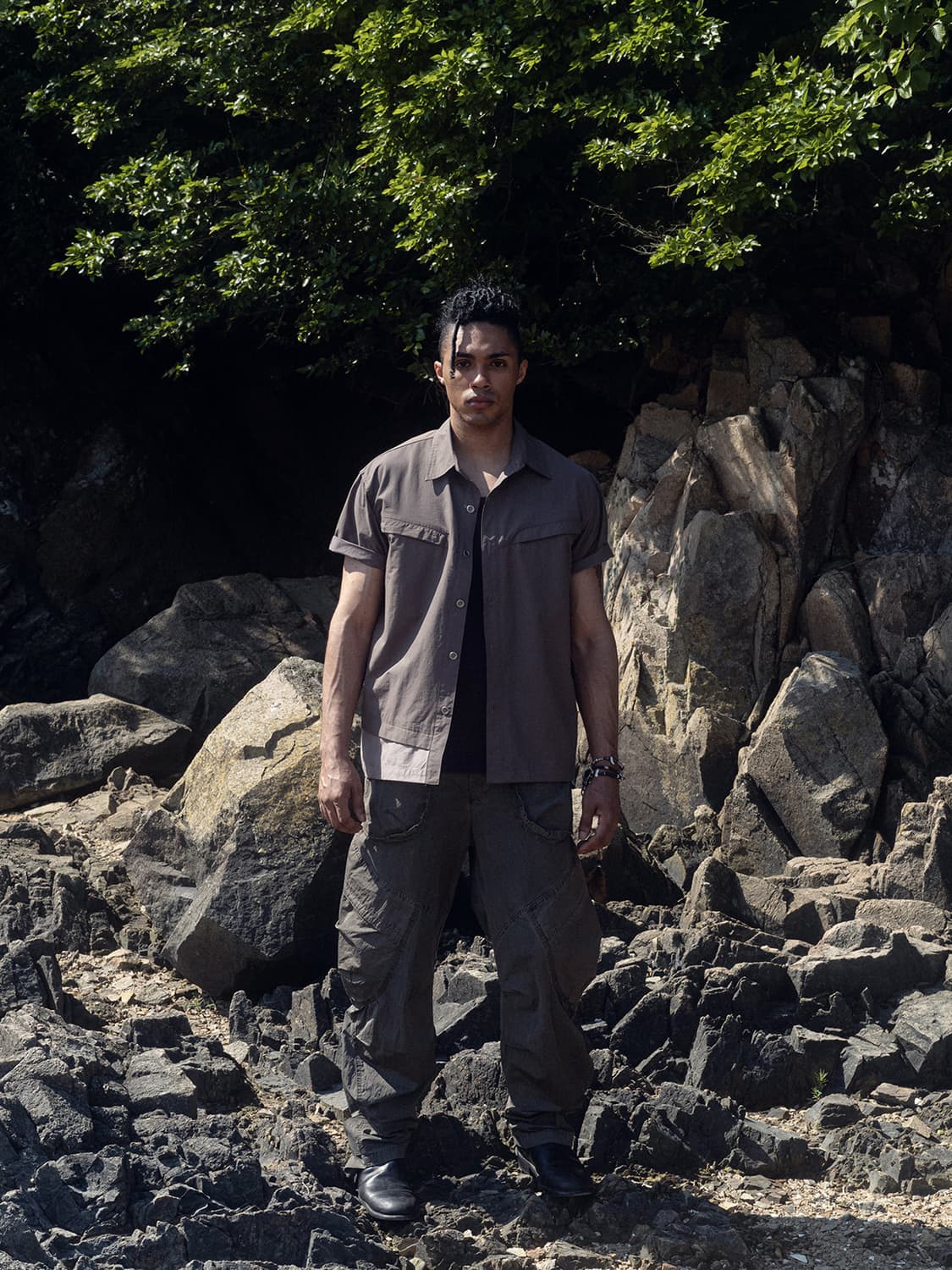 ignota CORE:9 sailor zip shirt(brown) 상품이미지5