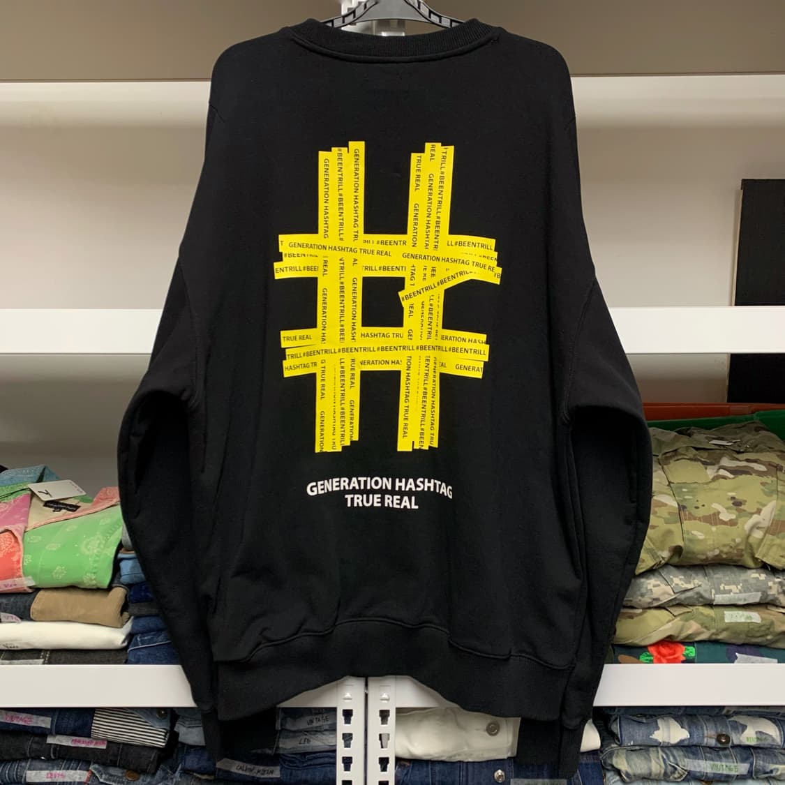 [L] 빈트릴 루즈핏 프린팅 맨투맨 스웻셔츠 상품이미지3