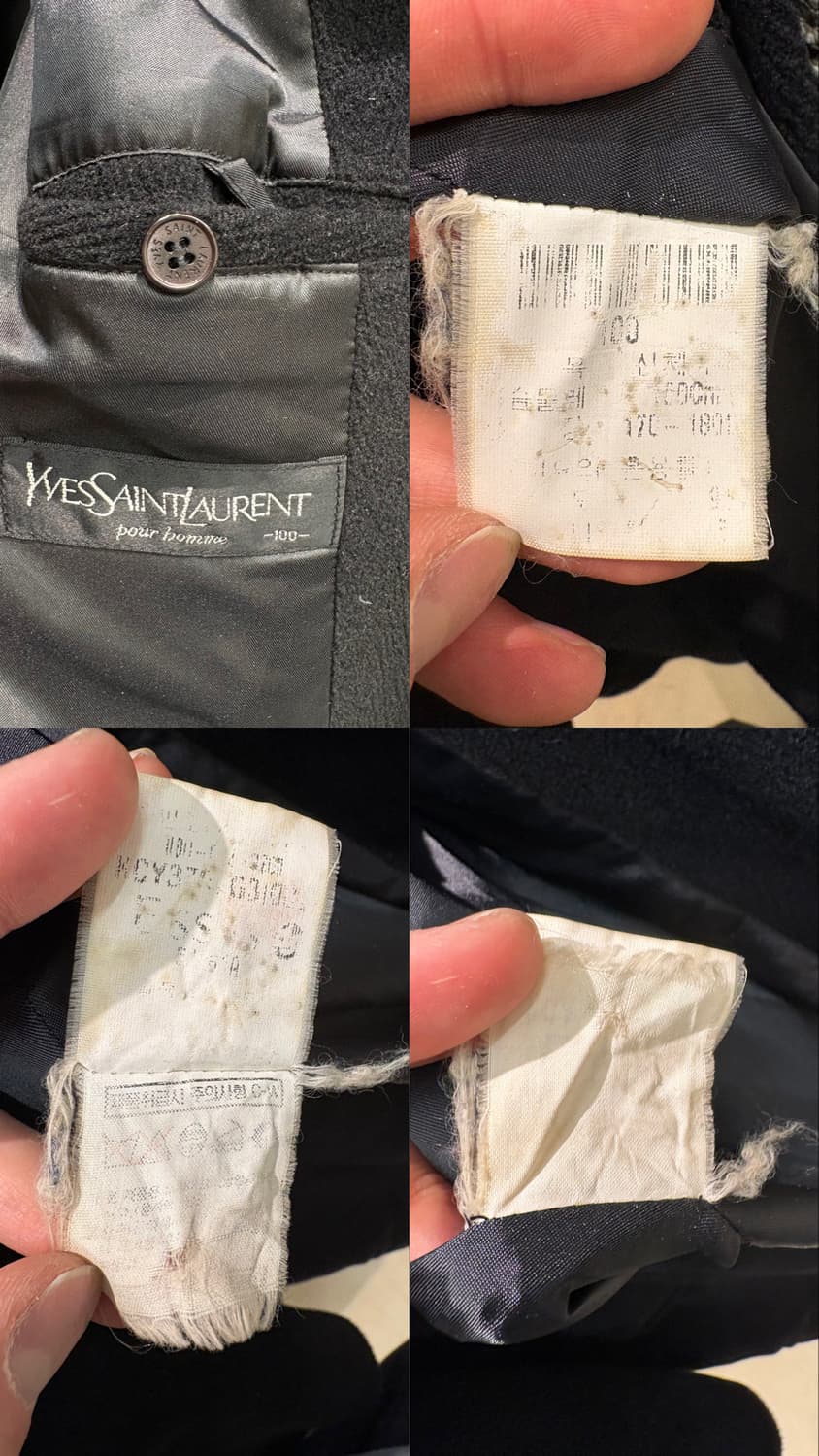 입생로랑 울/캐시미어 싱글 코트 상품이미지10