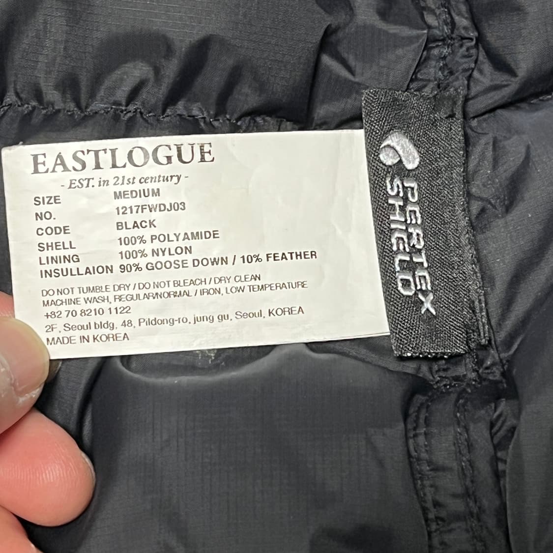 Eastlogue 이스트로그 피쉬테일 쉴드파카 퍼텍스 패딩 M 상품이미지5