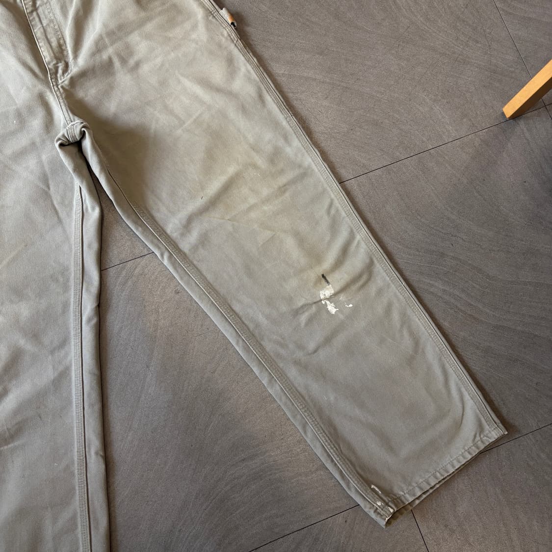 칼하트 오리지널 라이트 그레이 싱글니 카펜터 팬츠 상품이미지10