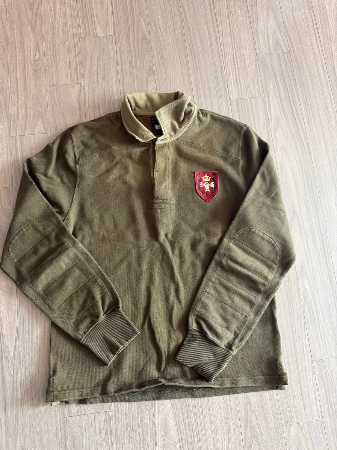 더블알엘 크레스트 패치 럭비 저지 폴로 셔츠 M사이즈 상품이미지1