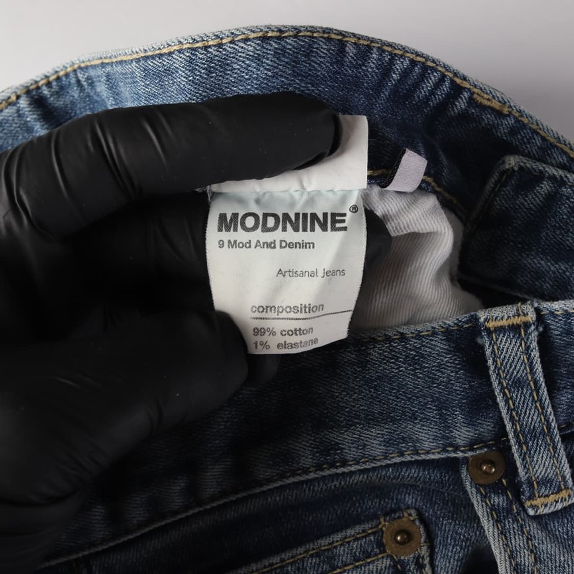 모드나인 블루 워싱 슬림 스트레이트 데님 31 상품이미지7