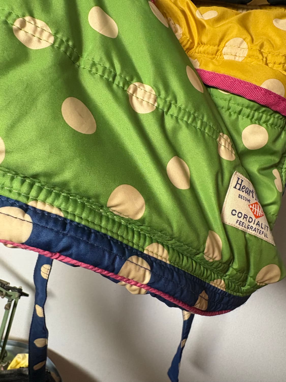 보들보들 패딩 재질 도트 백팩 일본 빈티지 모리걸 y2k 상품이미지2