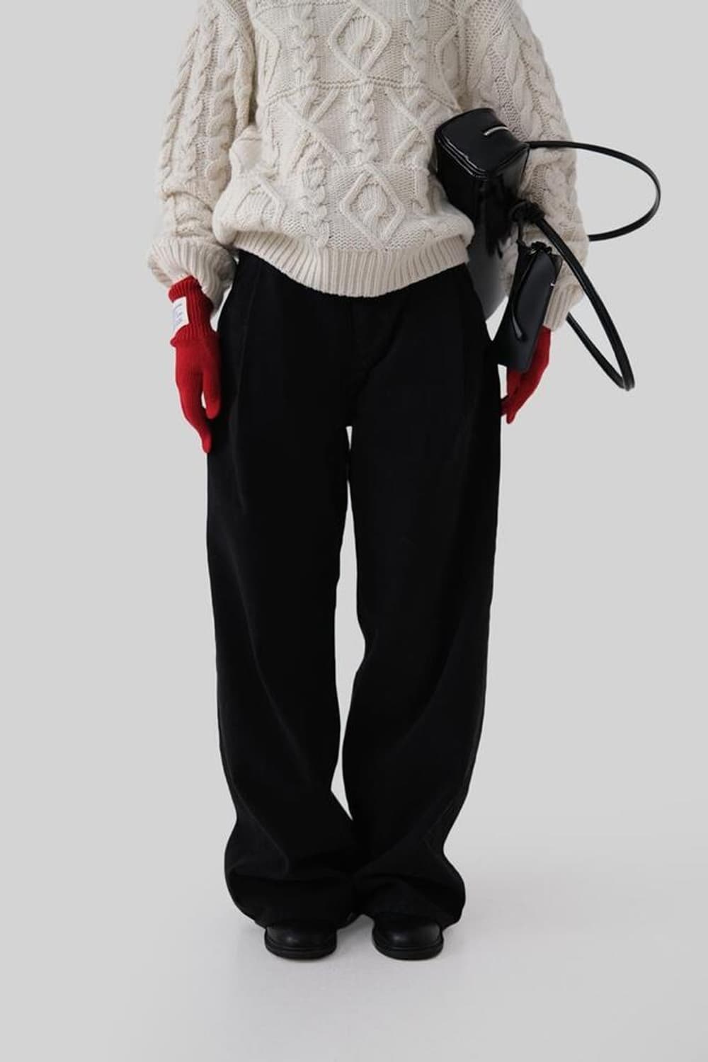 어텀 피치기모와이드 팬츠 m 상품이미지1