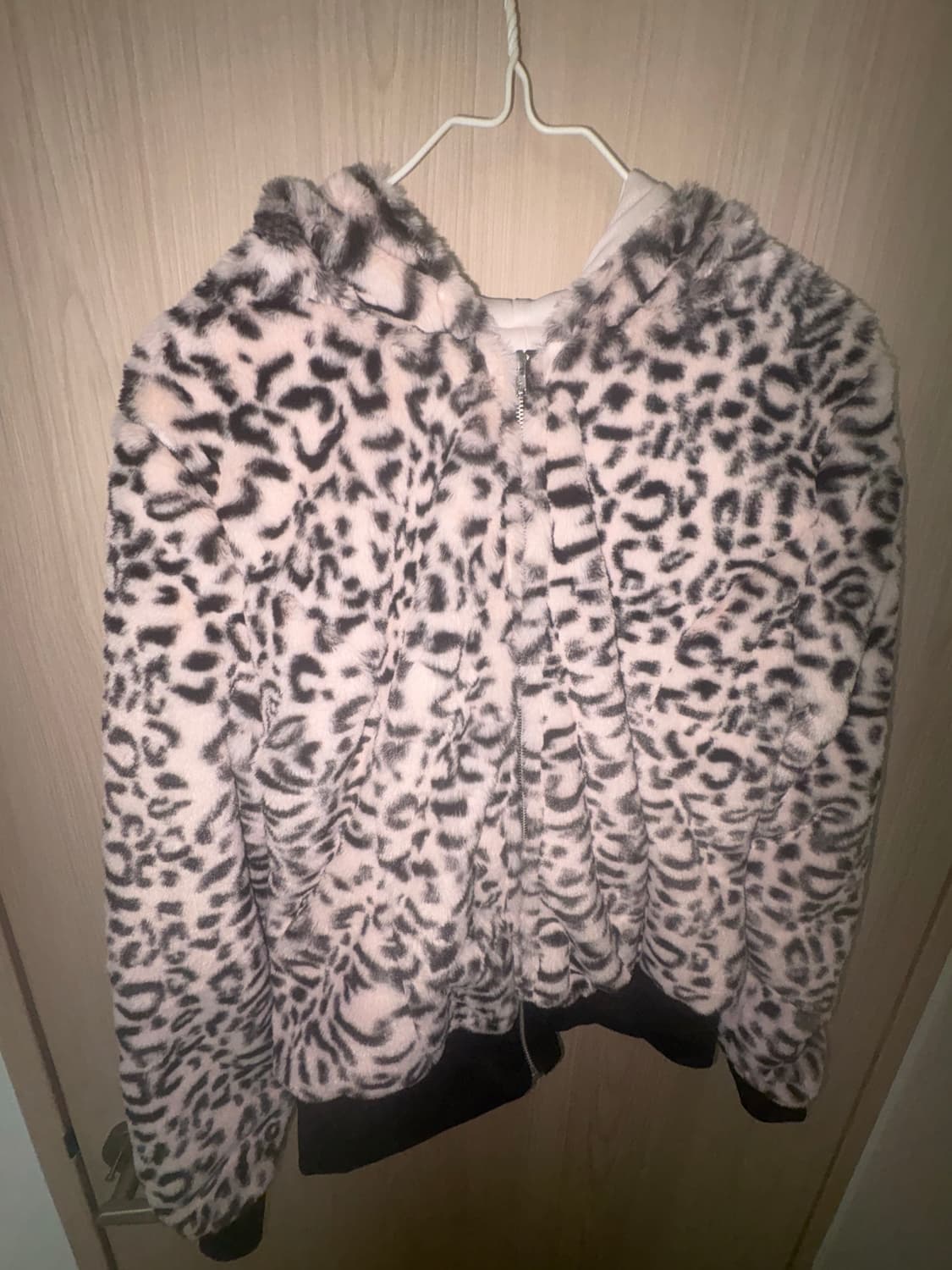 빈티지 y2k 오네갸루 히메갸루 핑크 퍼 후드집업 상품이미지1