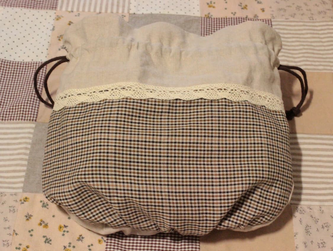 핸드메이드 빈티지 업사이클링 셔링 스트링 파우치 상품이미지9